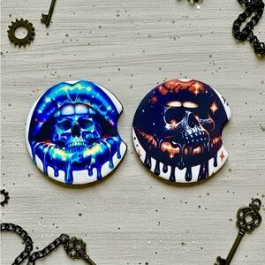 Colorful Skull Car Coasters